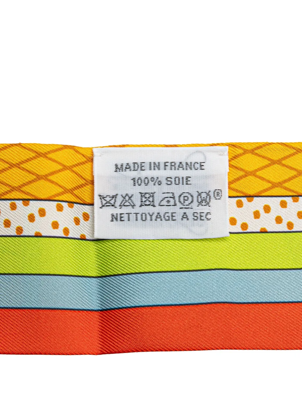 Pre-owned Hermes 2000-2024 Grand Theatre Nouveau Silk Twilly Scarf Scarves In Yellow