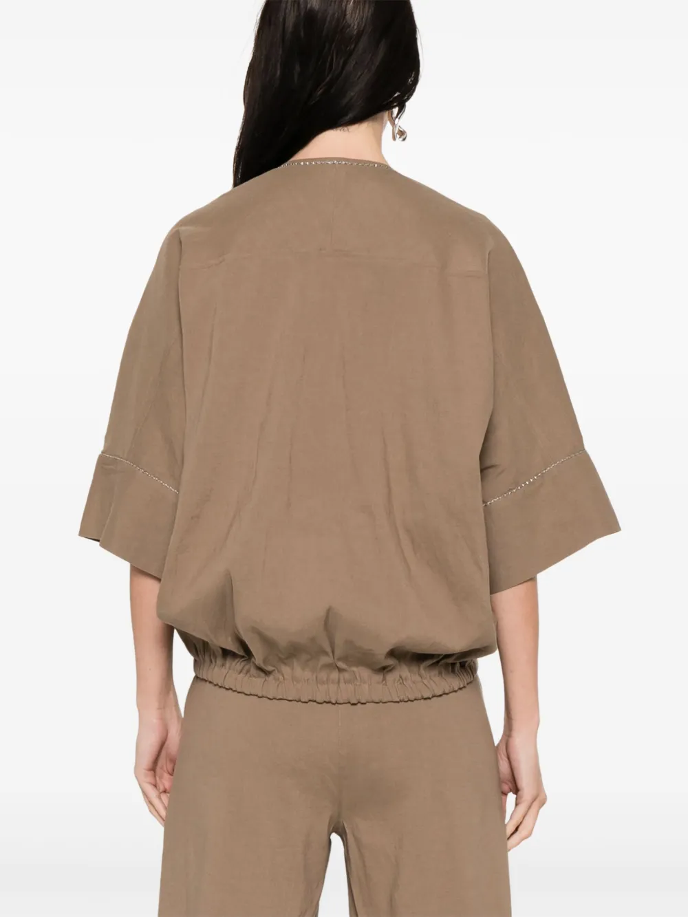 Fabiana Filippi Blouse met schakelkettingdetail Bruin