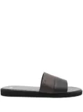 BOSS logo-debossed slides - Black