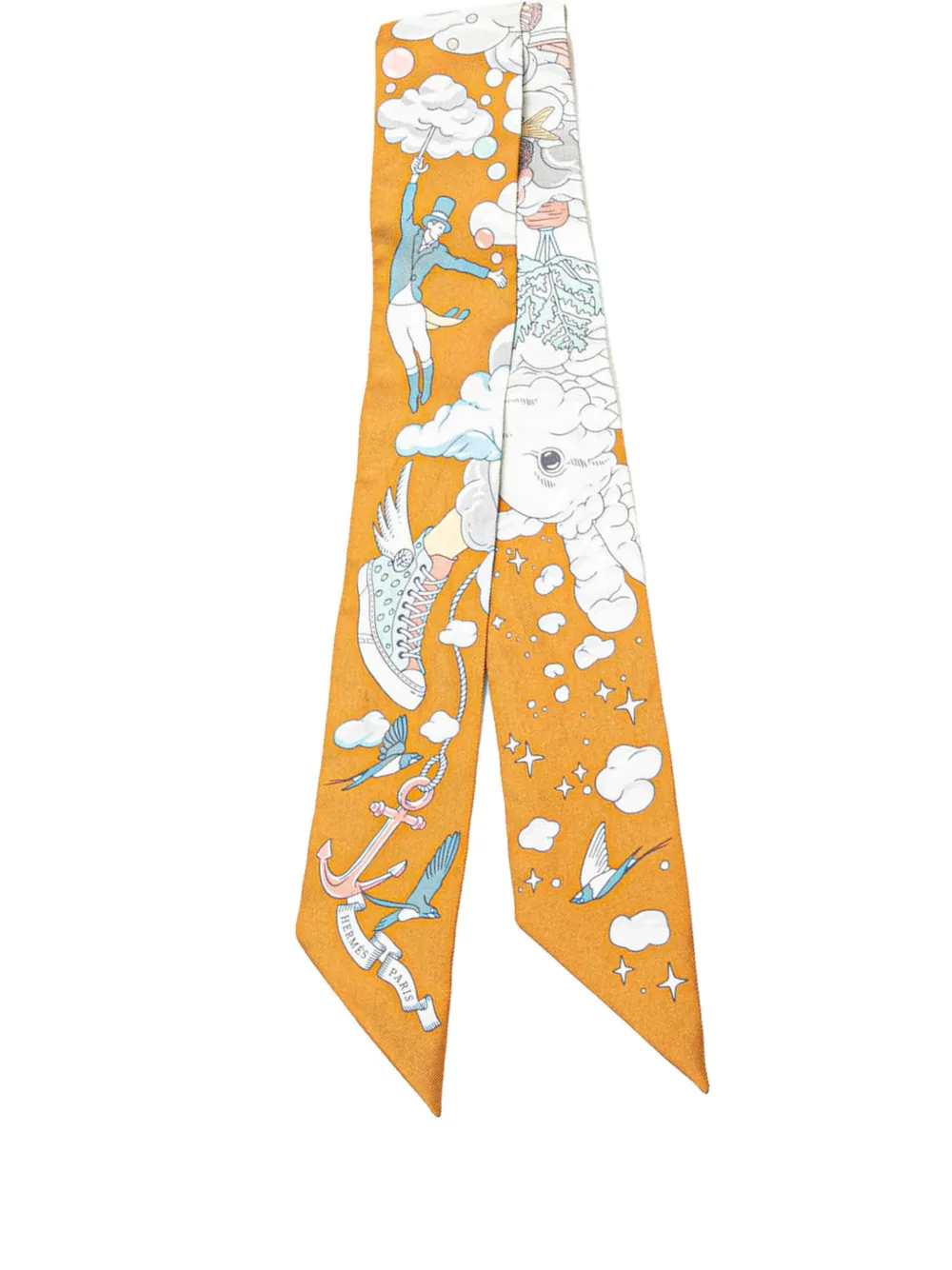 Hermès Pre-Owned 2000-2024 Sur Mon Nuage Silk Twilly Scarf scarves - Hermès Pre-Owned 2000-2024 Sur Mon Nuage Silk Twilly Scarf scarves -