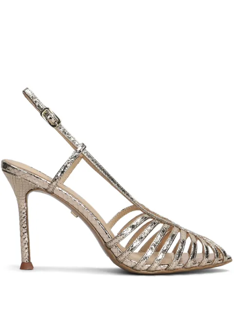 Lola Cruz metallic slingback sandals