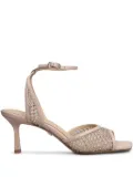Lola Cruz 65mm crystal-embellished sandals - Neutrals