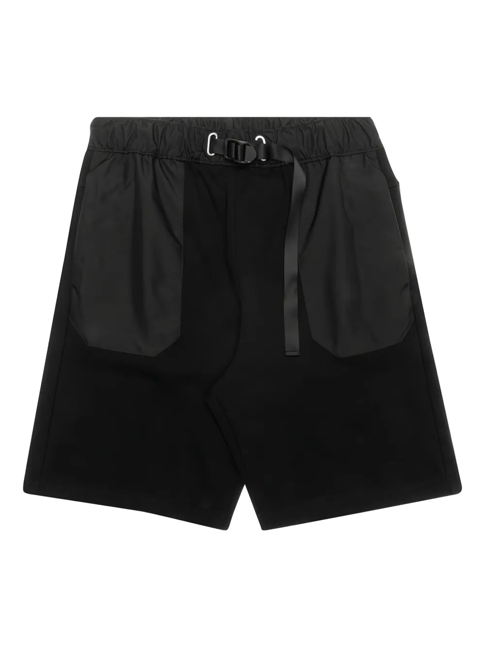 John Elliott buckle-fastening panelled shorts | Black | Image 1