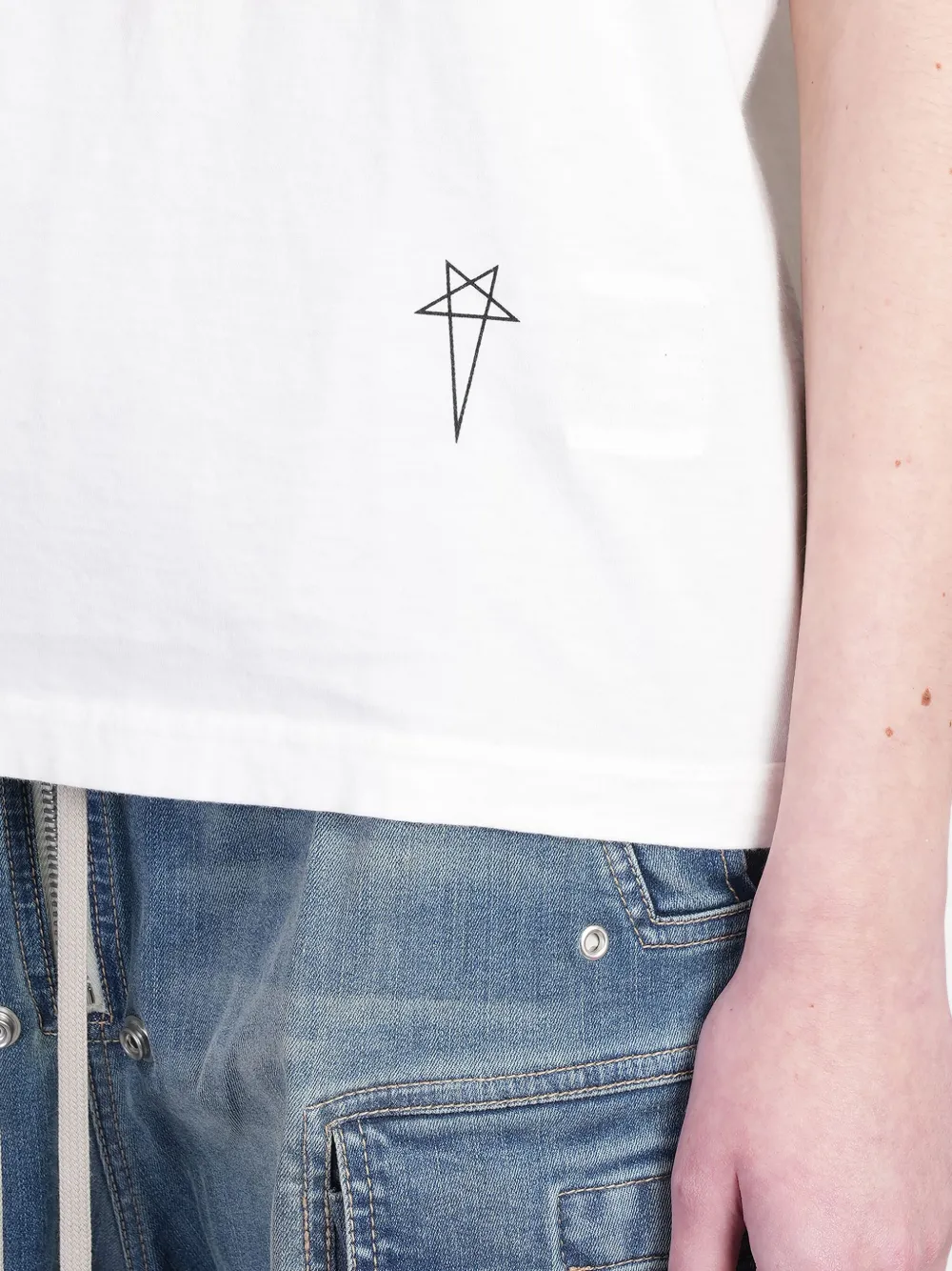 Rick Owens DRKSHDW Small Level T-shirt Wit