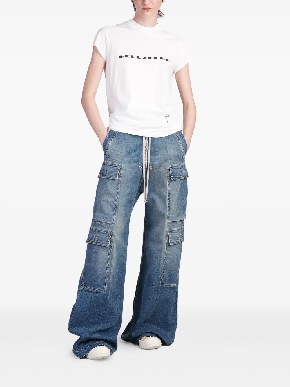 Rick Owens DRKSHDW Small Level T-shirt Wit