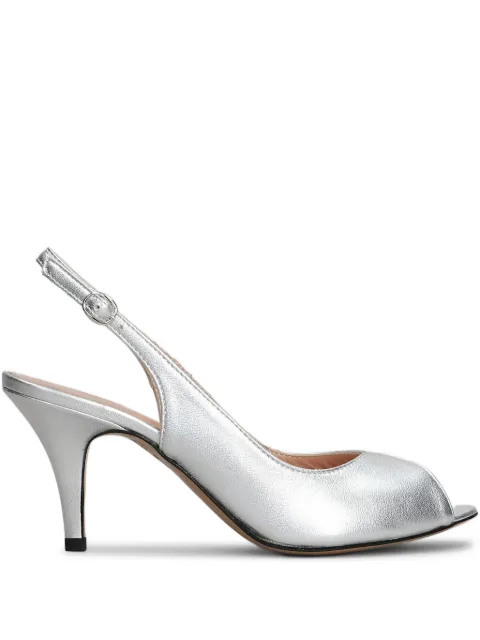 Marc Ellis metallic-effect slingback pumps