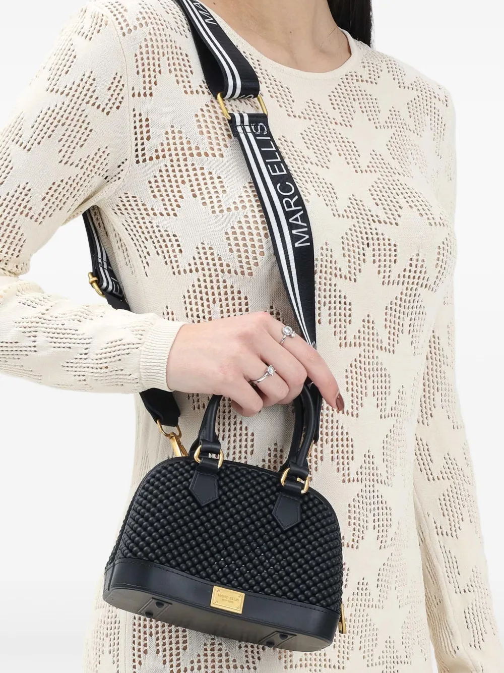 Marc Ellis Xs Flat Ball Tote Bag In Black