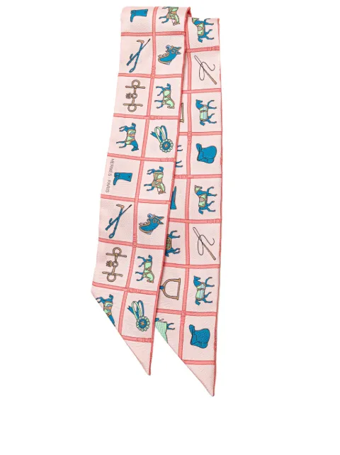 Hermès Pre-Owned 1990-2024 Couvertures Et Tenues De Jour Twilly Silk Scarf scarves