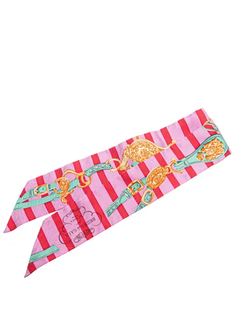 Hermès Pre-Owned mascada Brides De Gala Bayaderes Twilly Silk Scarf 1990-2024