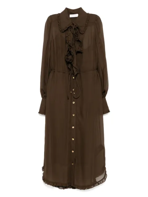 ZIMMERMANN Vestido midi com babados