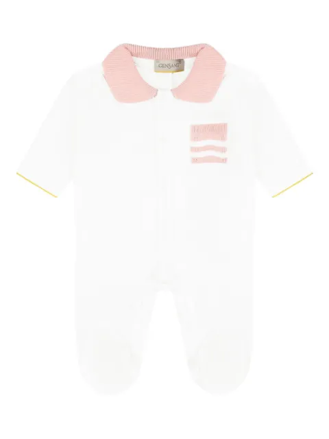Gensami kids contrasting-collar babygrow