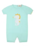 Gensami kids intarsia-knit romper - Blue