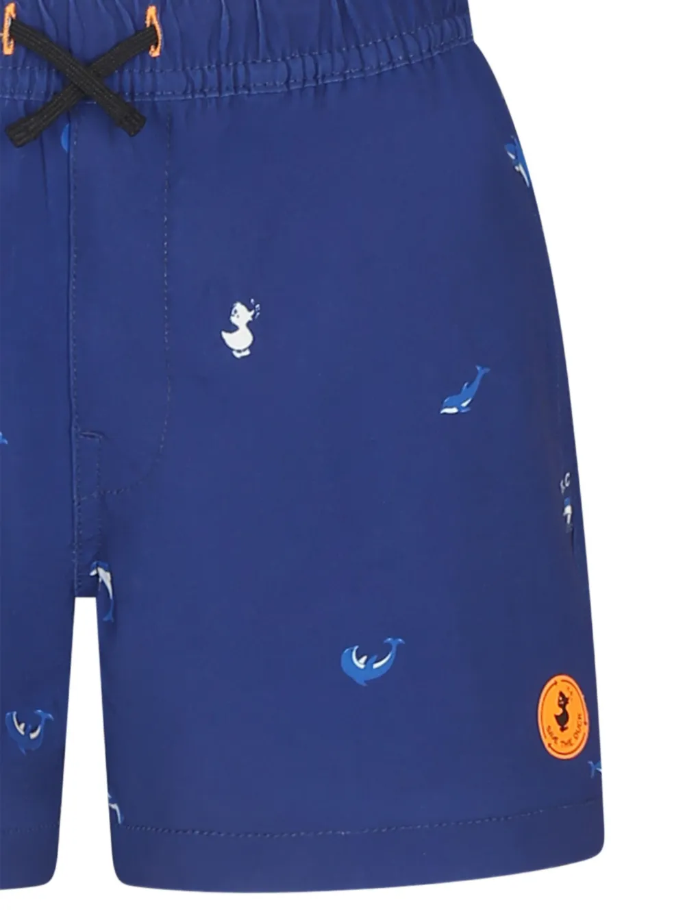 Save The Duck Kids Zwembroek met dolfijnprint Blauw