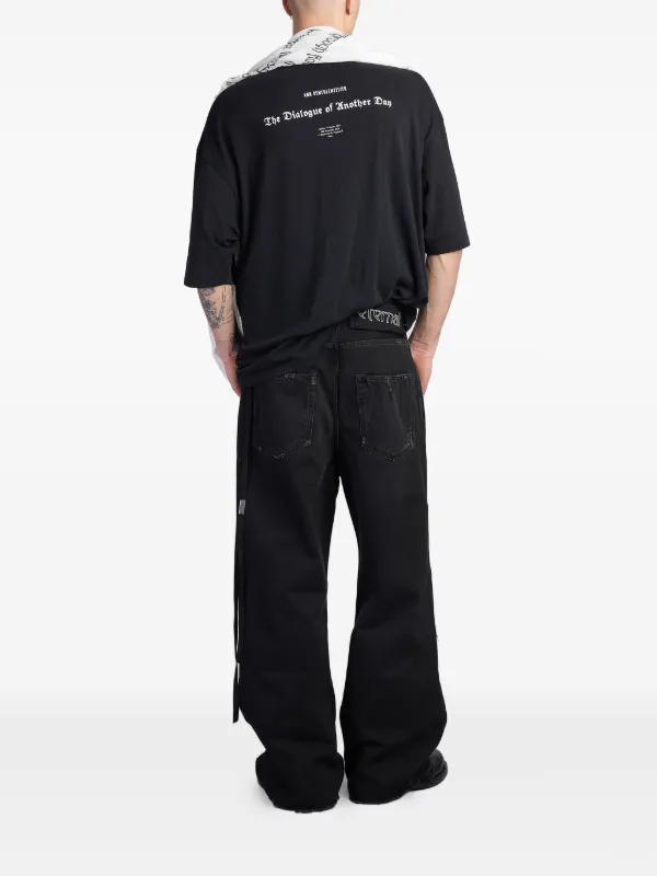 ANN DEMEULEMEESTER アシメトリーTシャツ Fanie ''October And The Eyes'' Standard T-shirt – Ann