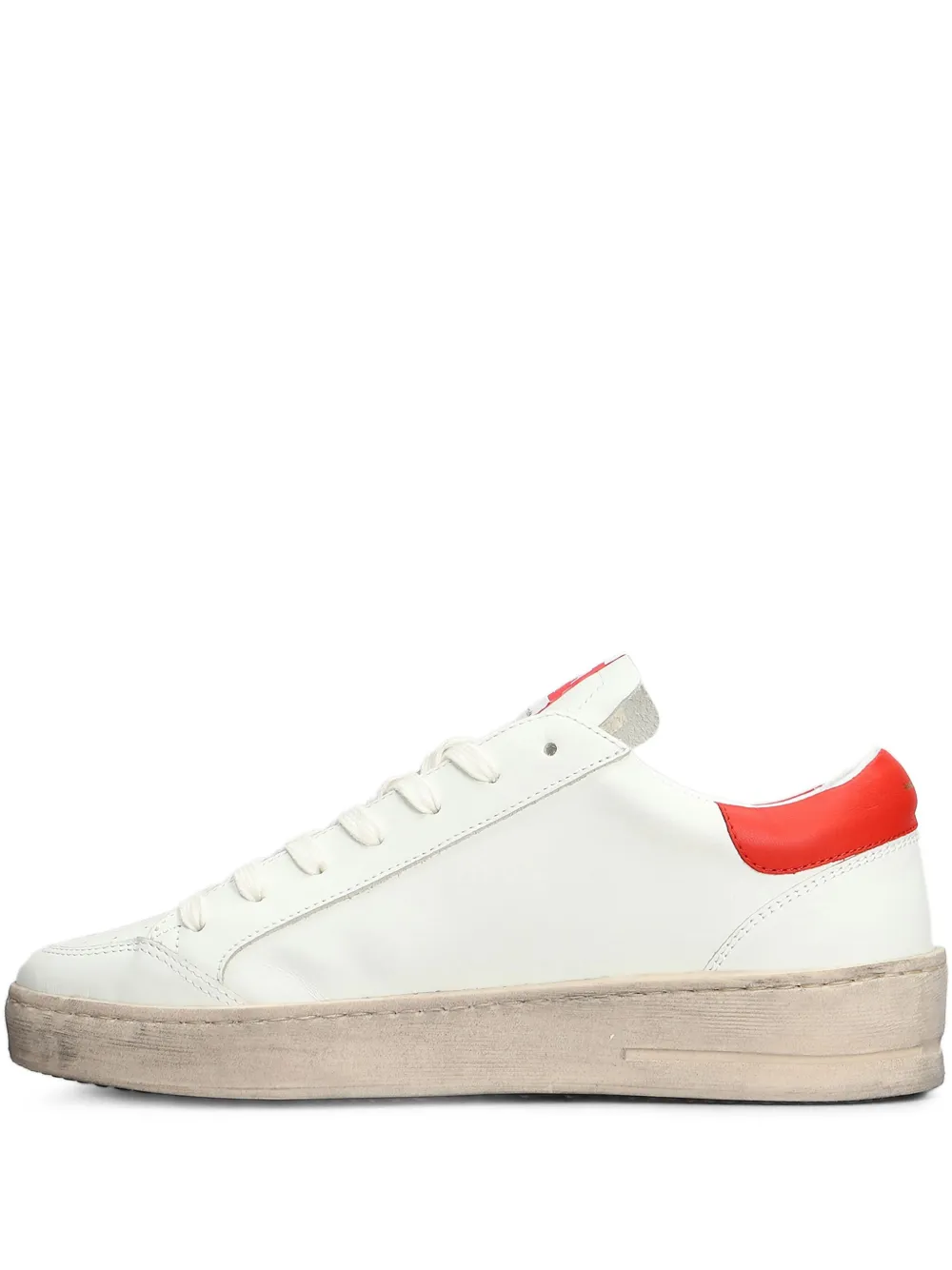 Ama Brand Leather Sneakers In White