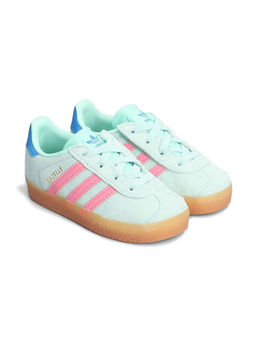 Adidas Kids Gazelle suede low-top sneakers Green