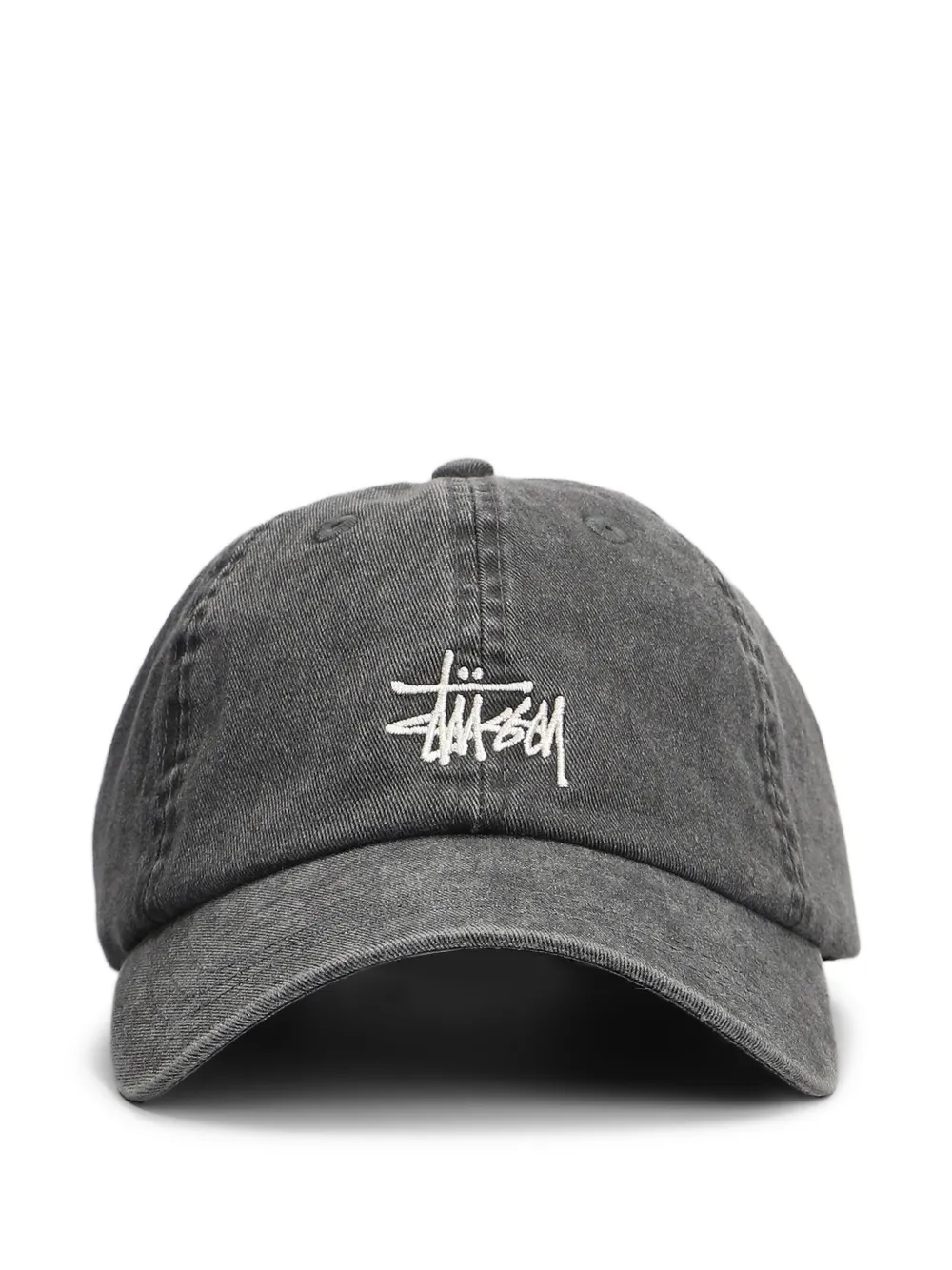 Stüssy logo-embroidered cap - Grigio
