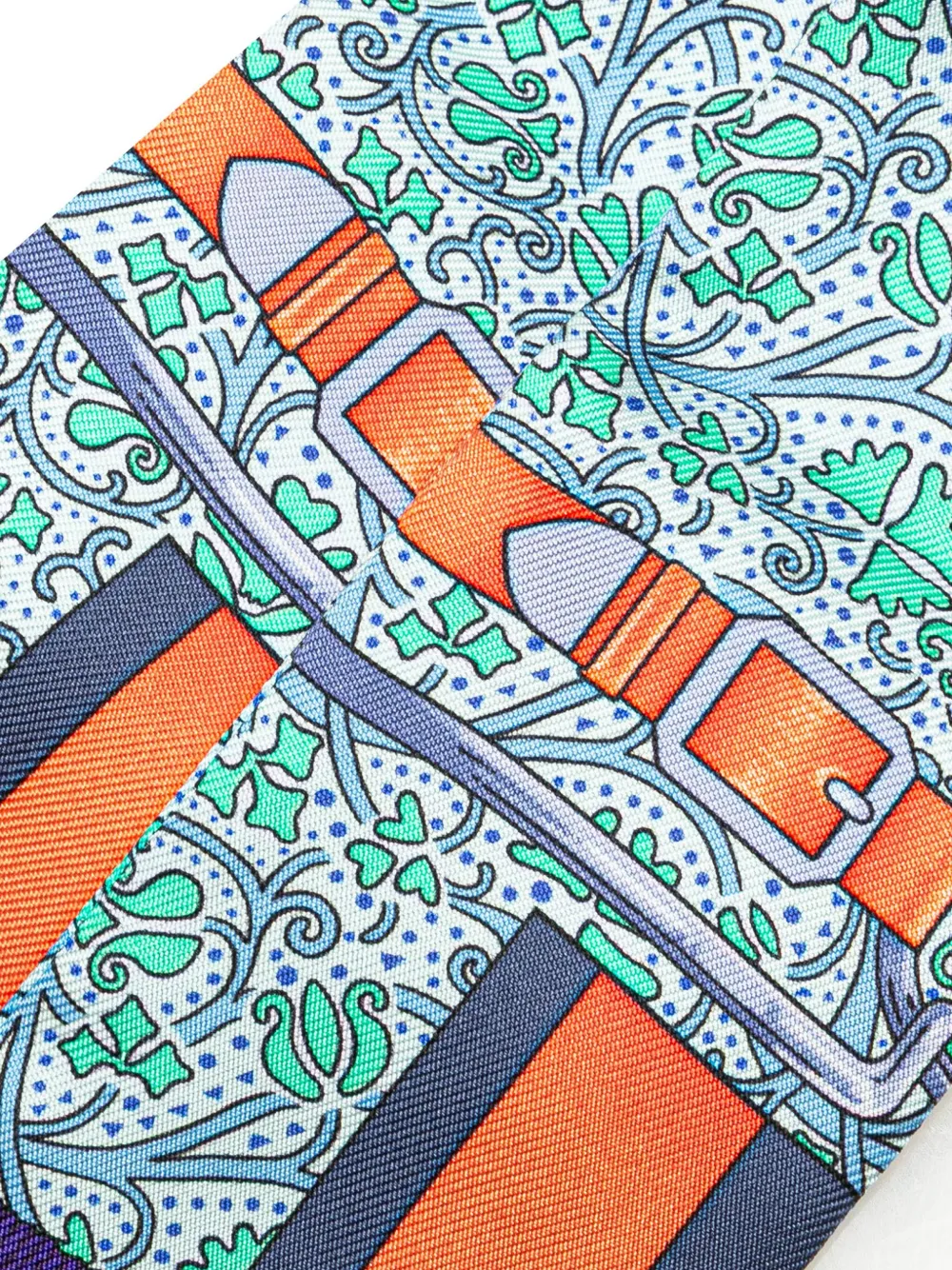Hermès Pre-Owned foulard Grand Manège Fleuri Twilly en soie 20e siècle | Image 2