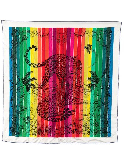 Hermès Pre-Owned 20th Century Jungle Love Rainbow Silk Scarf scarves
