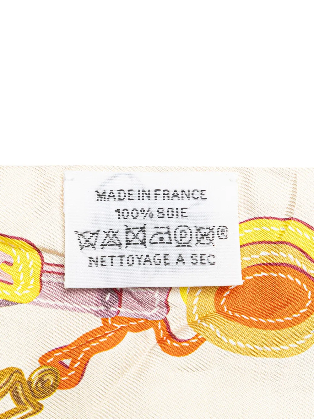 Pre-owned Hermes 20th Century Brides De Gala Twilly Silk Scarf Scarves In White