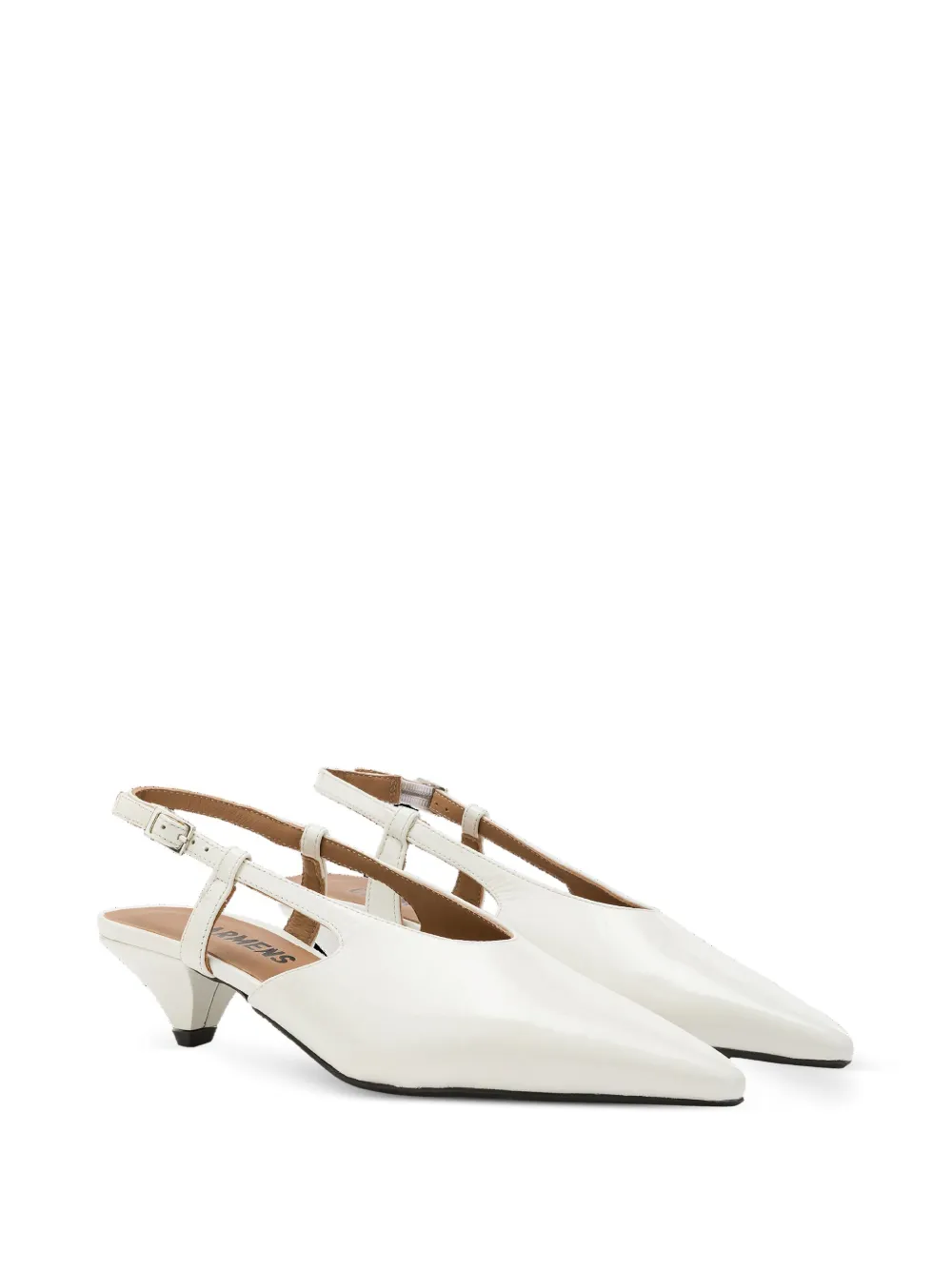 CARMENS LEATHER SLINGBACK PUMPS 