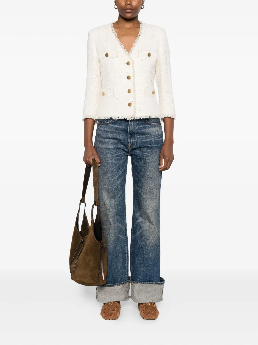 Tagliatore tweed frayed-trim jacket | Tweed Jackets | Image 2