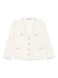 Tagliatore tweed frayed-trim jacket - Neutrals