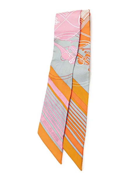 Hermès Pre-Owned foulard Ex-Libris Twilly en soie 20e siècle