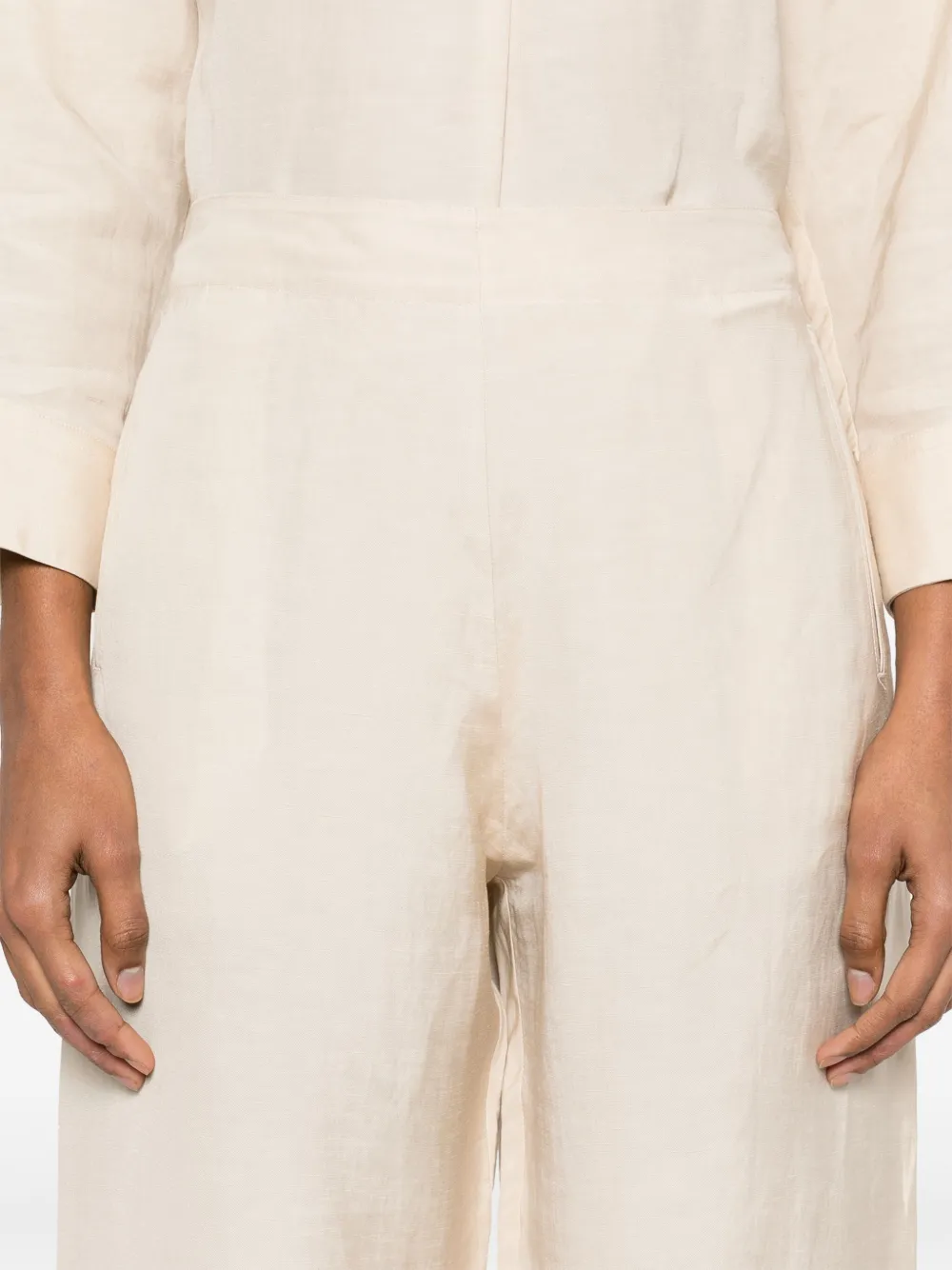 Fabiana Filippi Slub broek Beige