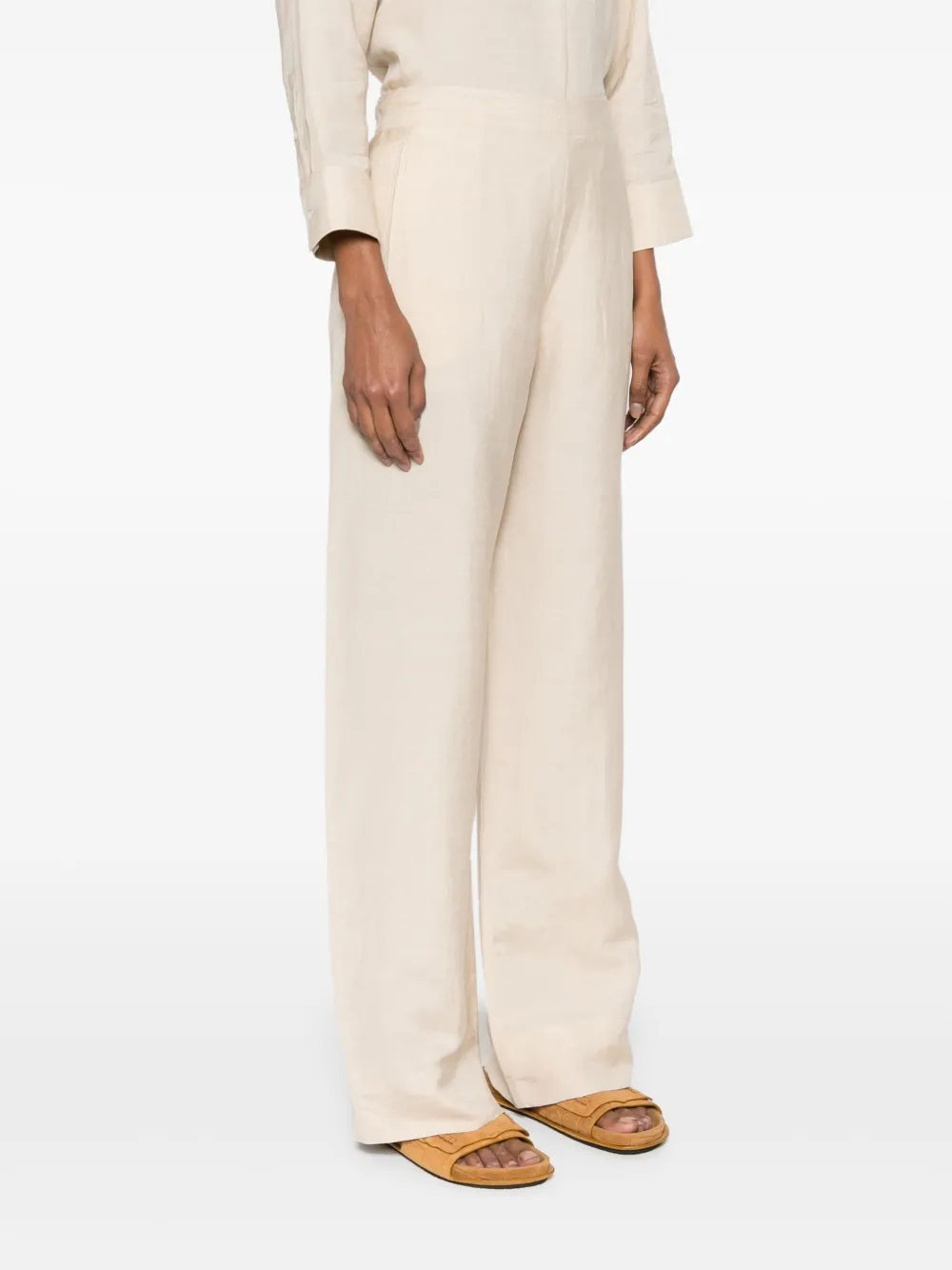 Fabiana Filippi Slub broek Beige