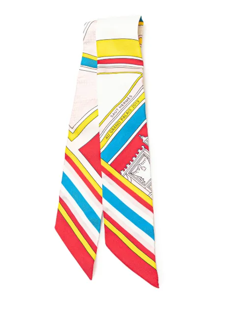 Hermès Pre-Owned 20th Century George Washington's Carriage Silk Twilly Scarf scarves