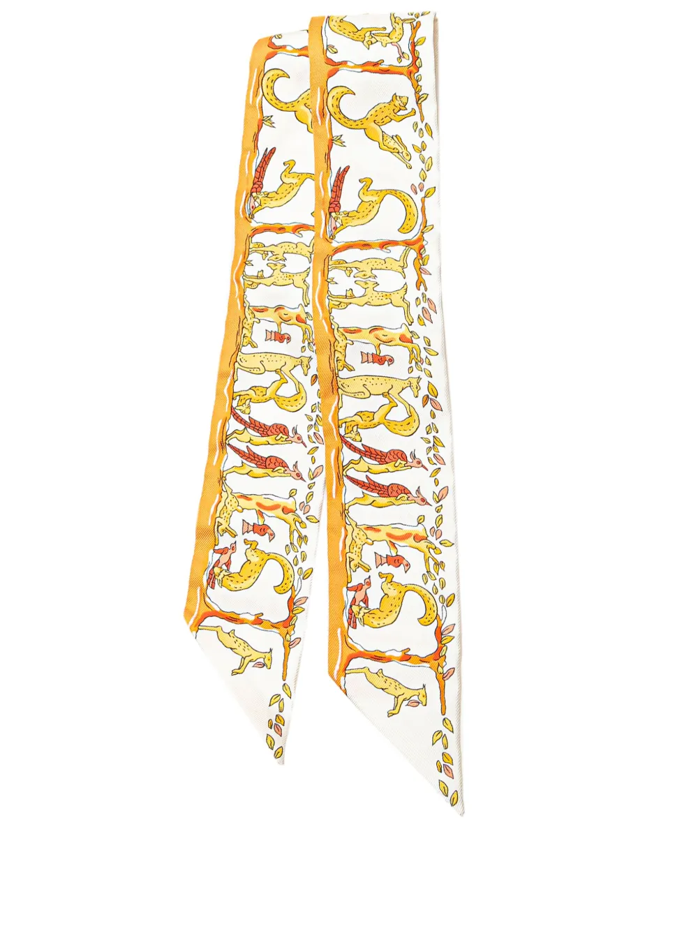 Hermès Pre-Owned 20th Century Alphabet Twilly Silk Scarf scarves - Hermès Pre-Owned 20th Century Alphabet Twilly Silk Scarf scarves -
