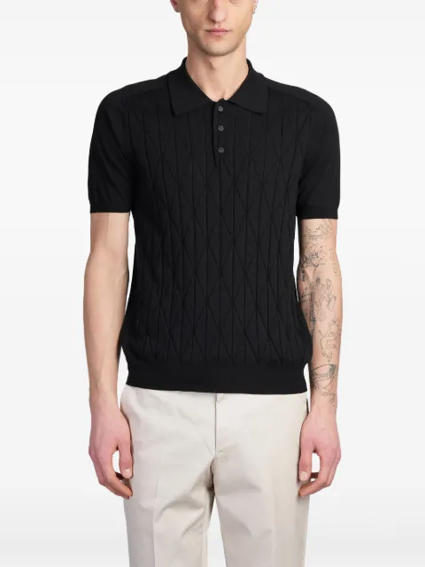 Roberto Collina playera tipo polo con detalle calado