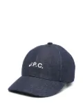 A.P.C. x Asics logo-print cap - Blue