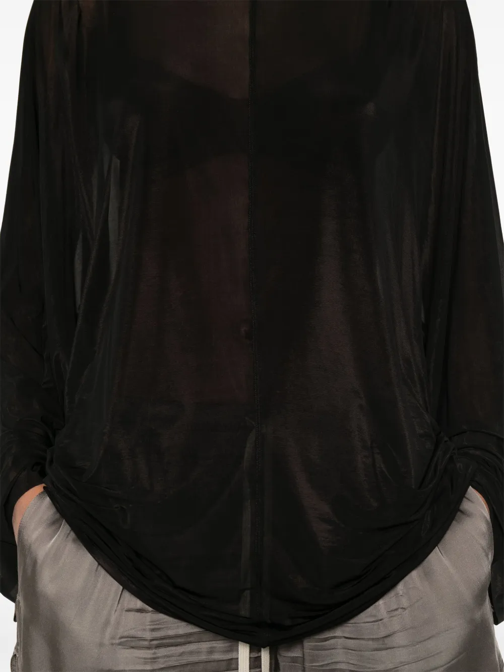 Shop Rick Owens Hooded Tunic In Black