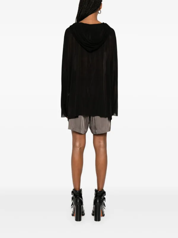 Rick Owens Hooded Tunic | Black | FARFETCH JO