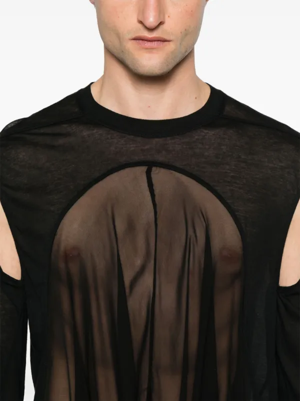 【迅速配送可能】Rick Owens  T-SHIRTS Rick Owens X Champion ロゴ Tシャツ | ブラック | FARFETCH JP