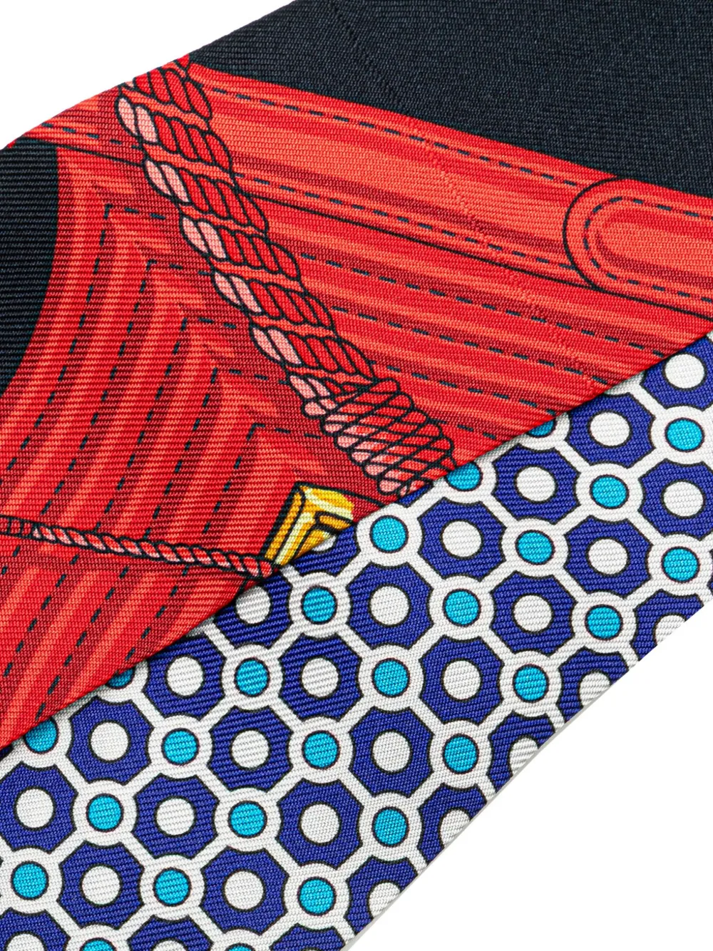 Hermès Pre-Owned 1990-2024 Clic Clac Modern Cannage Silk Twilly Scarf scarves | Image 2