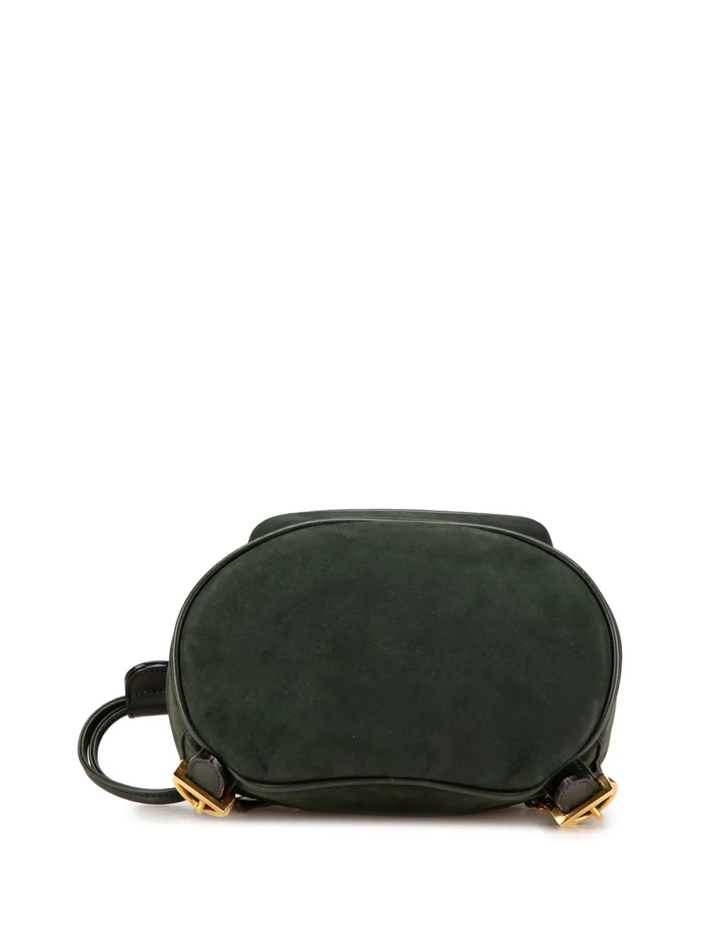 Pre-owned Ferragamo 2010-2024 Vara Suede Backpack In Green