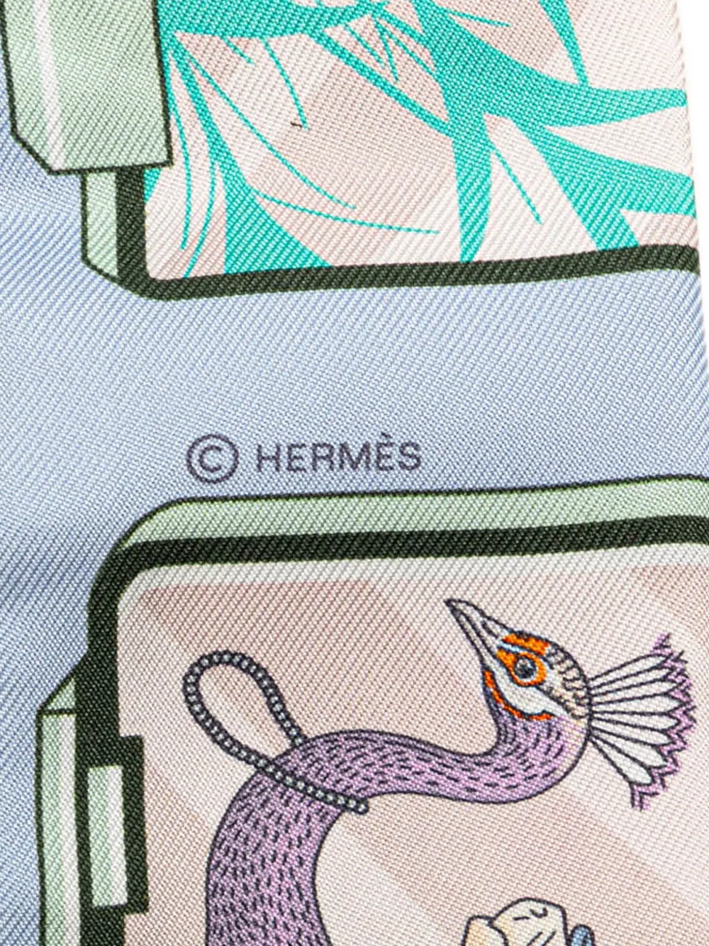 Hermès Pre-Owned foulard Story Twilly en soie 20e siècle | Image 2