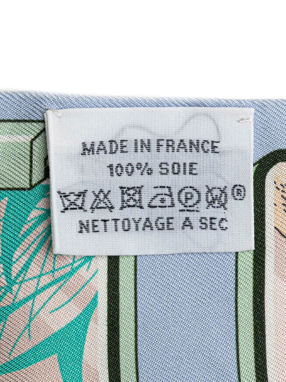 Pre-owned Hermes 20th Century Story Silk Twilly Scarf Scarves In Blue