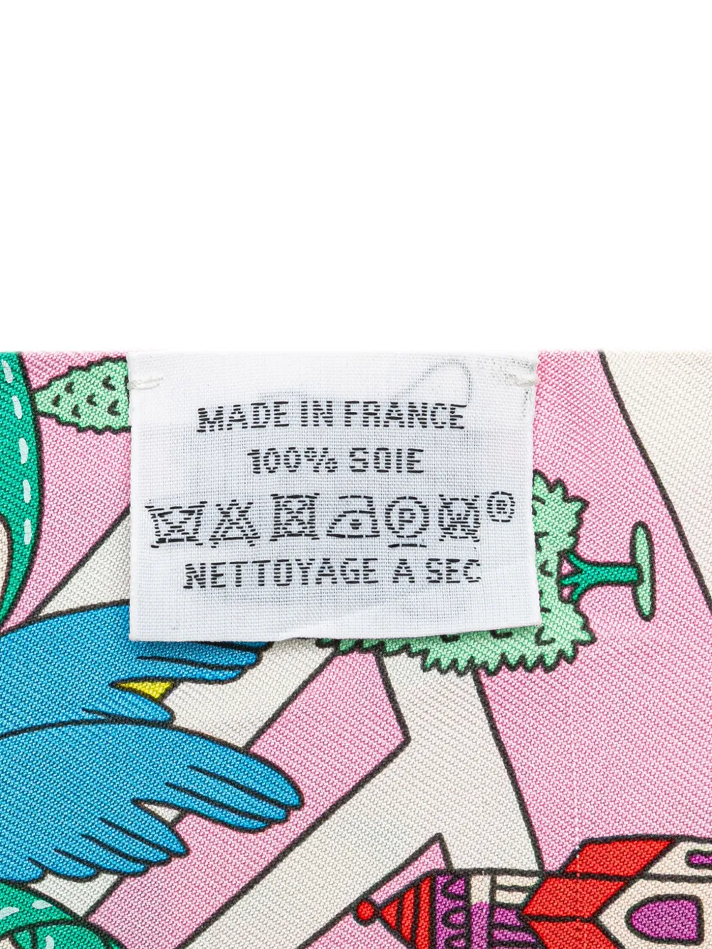 Pre-owned Hermes 20th Century Les Nouveaux Amoureux De Paris Twilly Silk Scarf Scarves In Pink