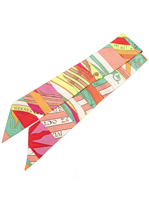 Hermès Pre-Owned mascada Astrologie Nouvelle Silk Twilly 1990-2024