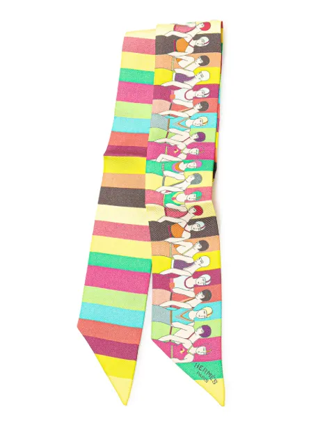 Hermès Pre-Owned mascada 20th Century Swimmers Silk Twilly Scarf