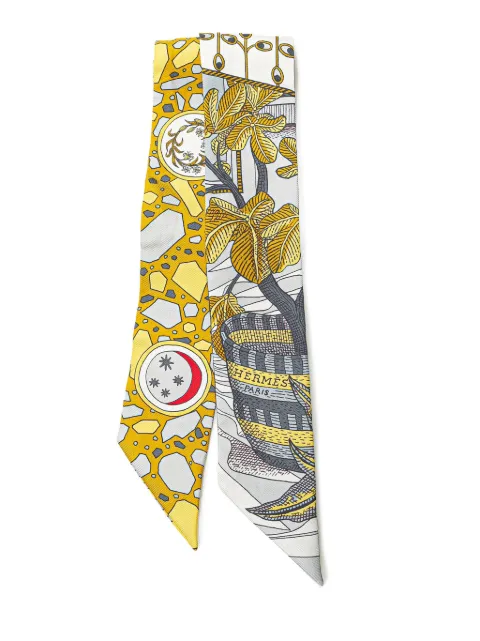 Hermès Pre-Owned 20th Century La Danse Des Amazones Twilly Silk Scarf scarves