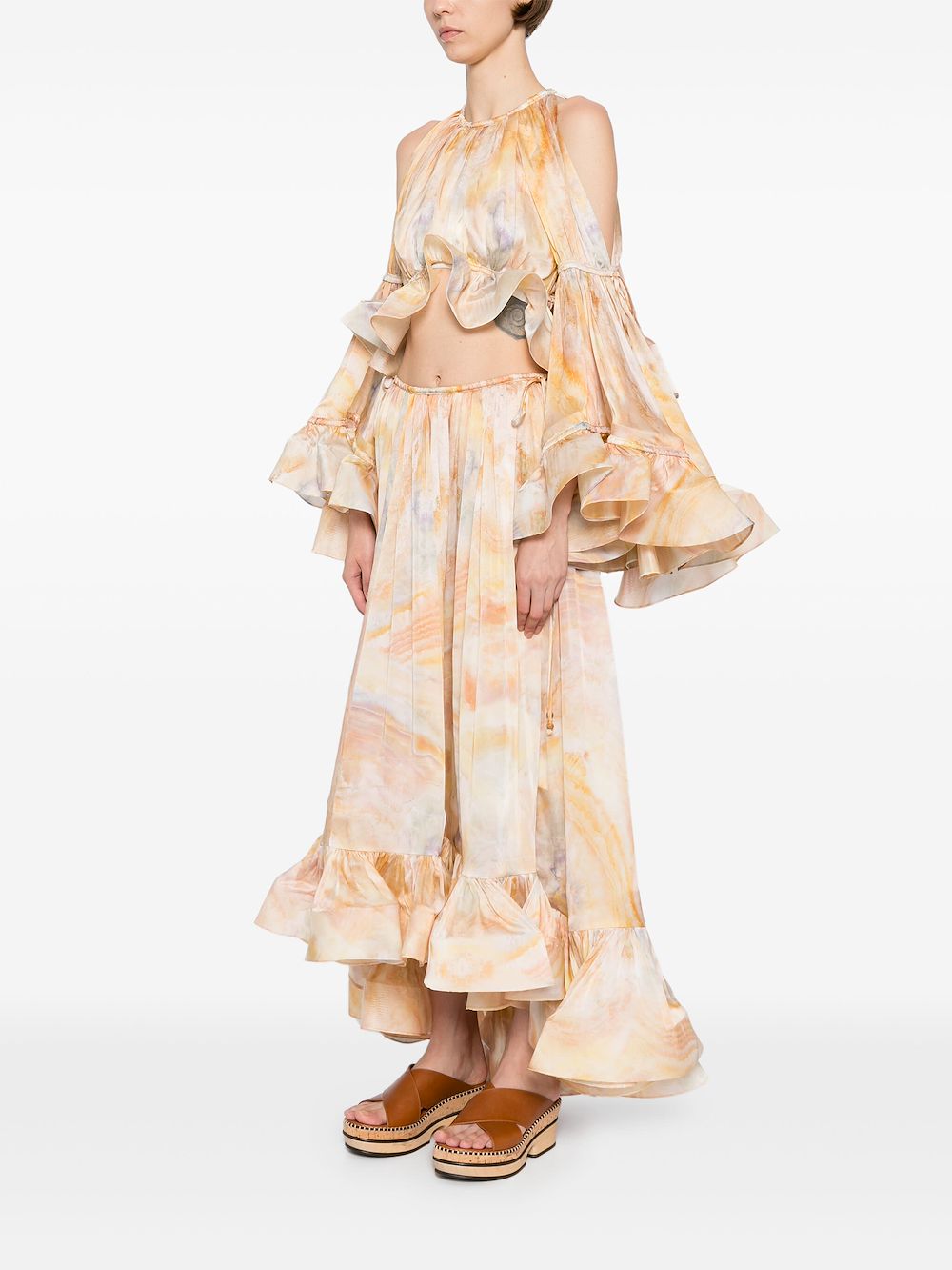 ZIMMERMANN Blouse met fladdermouwen Geel