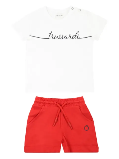 TRUSSARDI JUNIOR logo-print short set