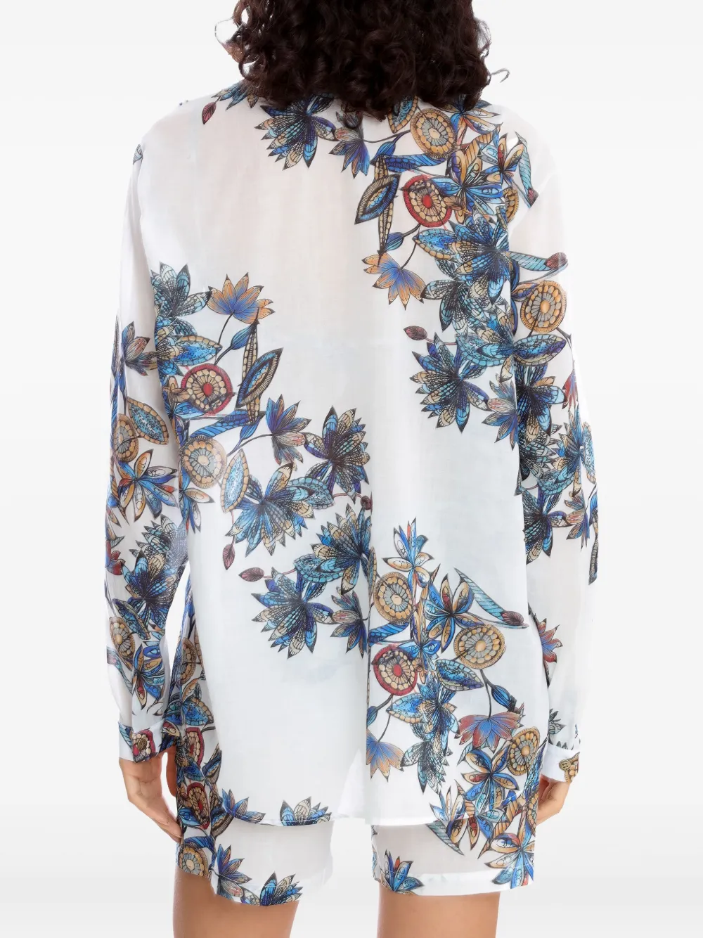 Amir Slama Blouse met bloemenprint Wit