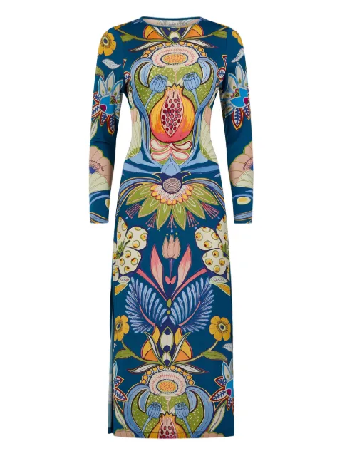 Marie Oliver vestido Vaughn con estampado floral y manda larga