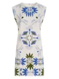 Marie Oliver Yvette embroidered shift dress - White